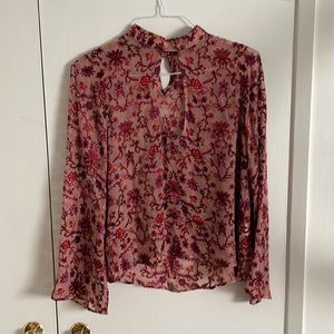 Sheer floral top